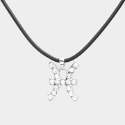 Pisces - Stone Embellished Zodiac Pendant Necklace