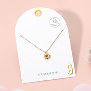 -G- Stainless Steel Monogram Pendant Necklace
