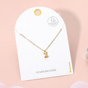 -I- Stainless Steel Monogram Pendant Necklace