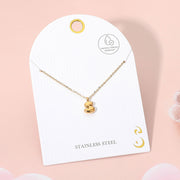 -S- Stainless Steel Monogram Pendant Necklace