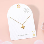 -X- Stainless Steel Monogram Pendant Necklace