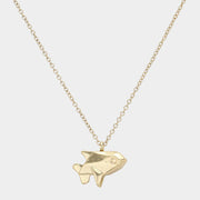 Origami fish pendant necklace