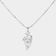 Rhinestone Pointed Fruit Pendant Necklace