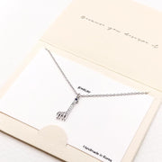 Rhinestone Embellished Metal Giraffe Pendant Necklace
