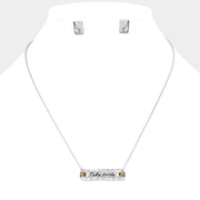 "Take pride" Message Pendant Necklace