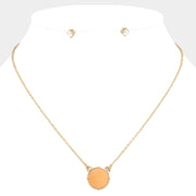 Druzy Stone Pendant Necklace