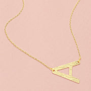 -A- Gold Dipped Initial Monogram Pendant Necklace