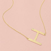 -H- Gold Dipped Initial Monogram Pendant Necklace