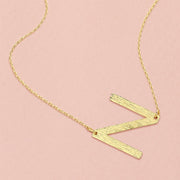 -N- Gold Dipped Initial Monogram Pendant Necklace