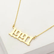 Gold Dipped 1991 Birth Year Plate Pendant Necklace