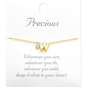 -W- Monogram Monogram Initial Pendant Necklace