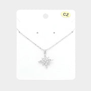 CZ Stone Star Pendant Necklace