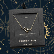 Secret Box _ 14K Gold Dipped CZ Leo Zodiac Sign Pendant Necklace
