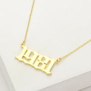 Gold Dipped 1981 Birth Year Plate Pendant Necklace