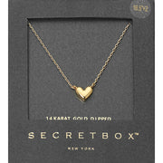 SECRET BOX_14K Gold Dipped Heart Pendant Necklace