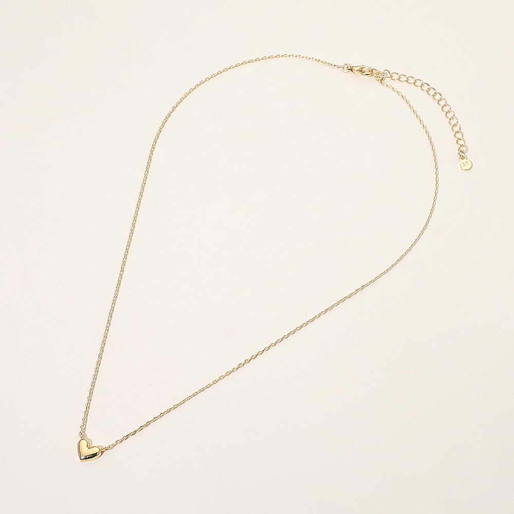 SECRET BOX_14K Gold Dipped Heart Pendant Necklace