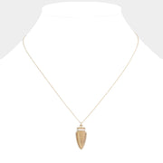 Semi Precious Stone Arrow Pendant Necklace