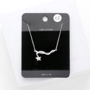 CZ Star Accented Pendant Necklace