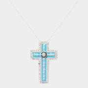 Enamel Cross Pendant Necklace