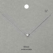 Minimal Round Stone Bezel Pendant Necklace