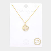 Gold Dipped Mother of Pearl Smile Pendant Necklace