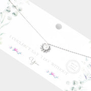 White Gold Dipped Pearl Accented CZ Trimmed Pendant Necklace