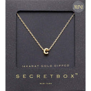 -C- SECRET BOX_14K Gold Dipped Initial Monogram Pendant Necklace