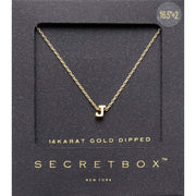 -J- SECRET BOX_14K Gold Dipped Initial Monogram Pendant Necklace