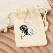 FIND YOUR WILD Engraved Disc Pendant Necklace Gift Bag Set