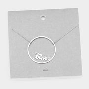 Brass Forever Pendant Necklace