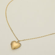 Stainless Steel Heart Locket Pendant Necklace