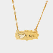 "Hope" pigeon pendant necklace