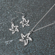Antique Metal Starfish Pendant Necklace