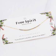 FREE SPIRIT Message Morse Code Pendant Necklace