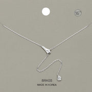 Stone Paved Snake Pendant Teardrop Stone Drop Y Necklace