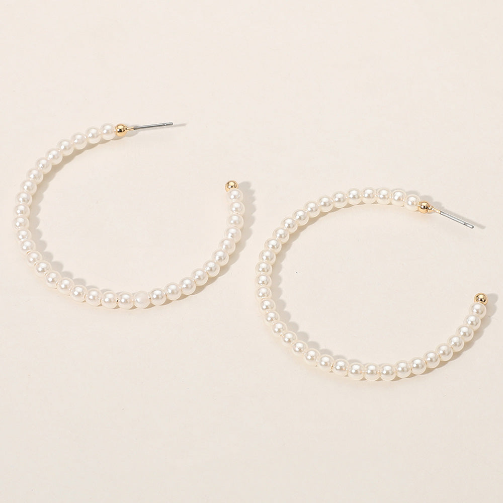 Pearl Hoop Earrings