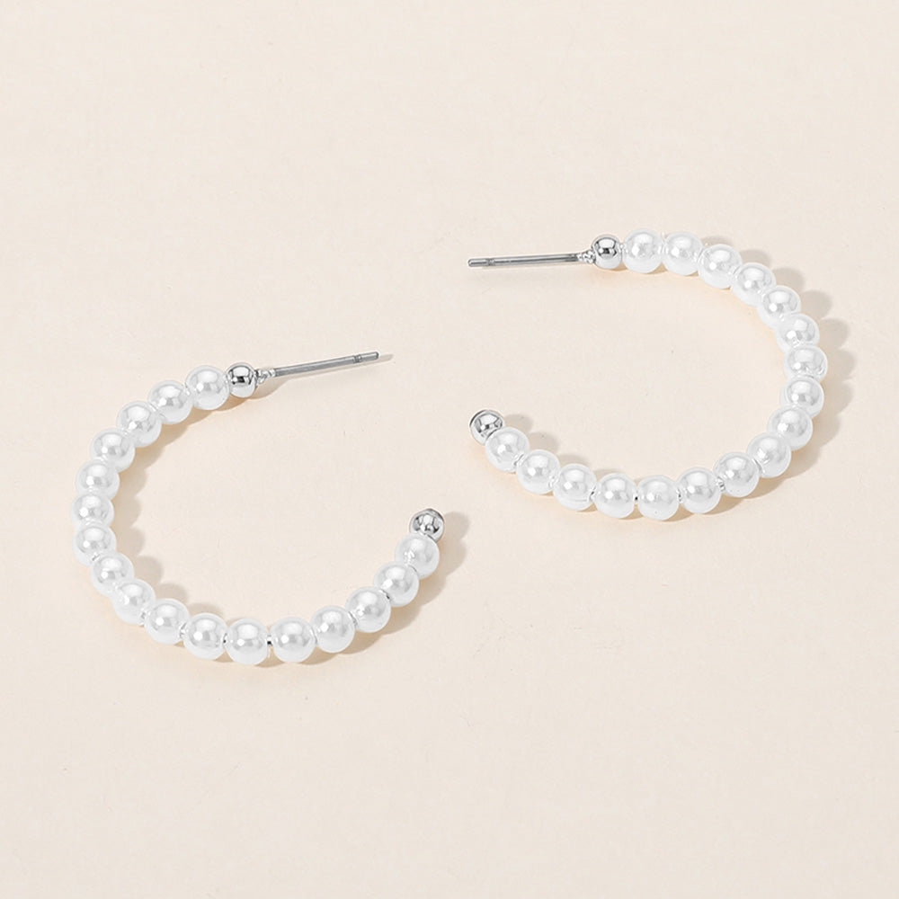 Pearl Hoop Earrings