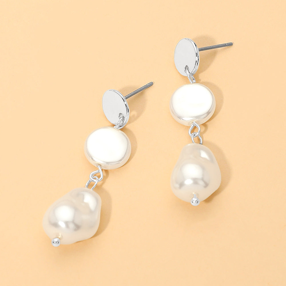 Elegant Pear Link Drop Earrings