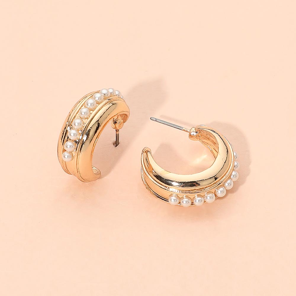 Pearl Hoop Earrings