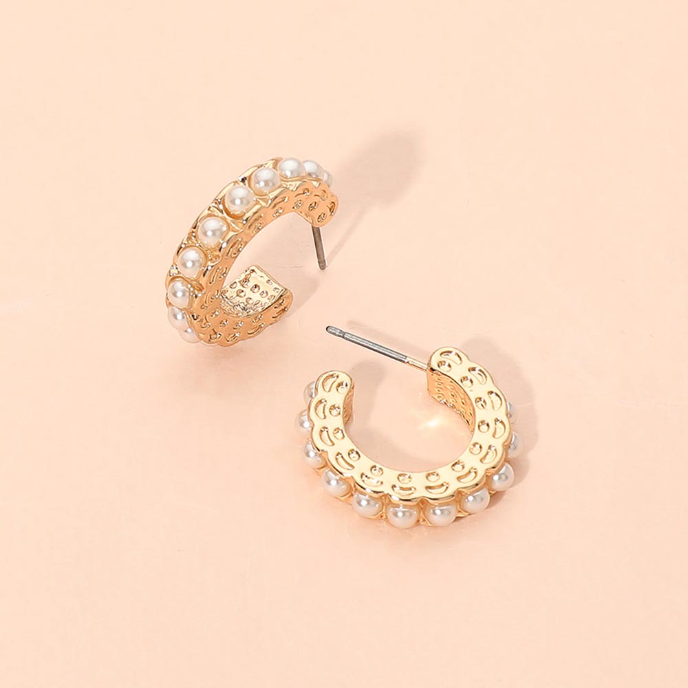 Pearl Hoop Earrings