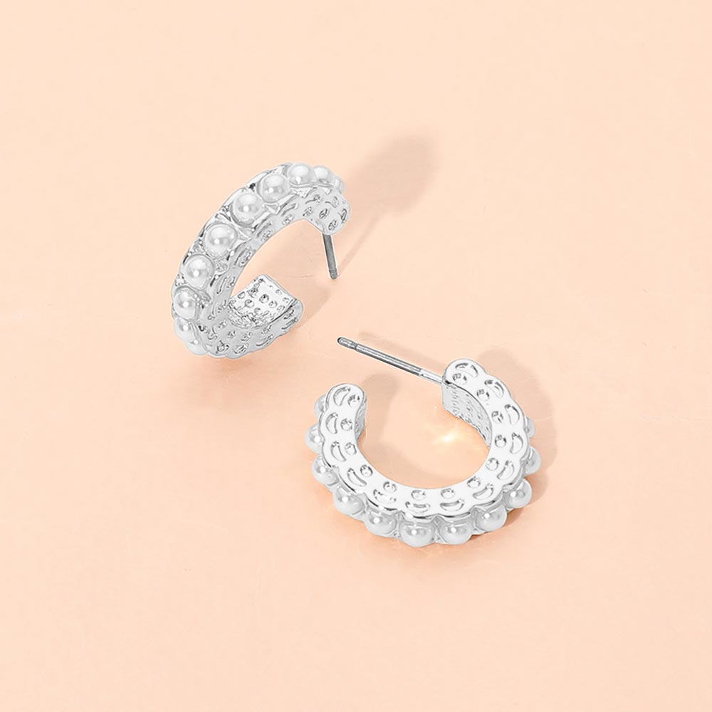 Pearl Hoop Earrings