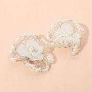 Pearl Beaded Intricate Floral Earrings