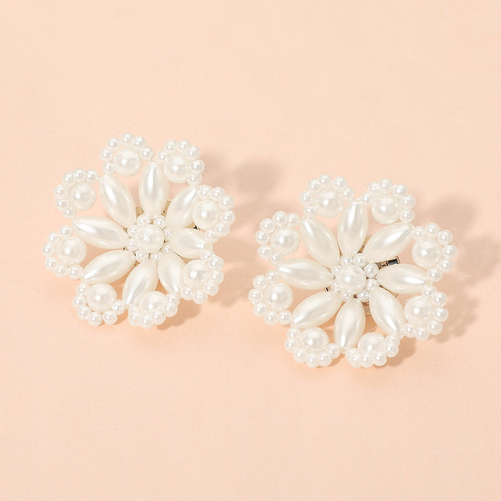Pearl Floral Earrings