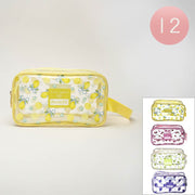 12PCS - Fruit Pattern Print Clear Cosmetic Makeup Travel Organizer Pouch Bags