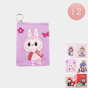 12PCS - Monster Bunny Character Mini Coin Pouch Keychain Bags
