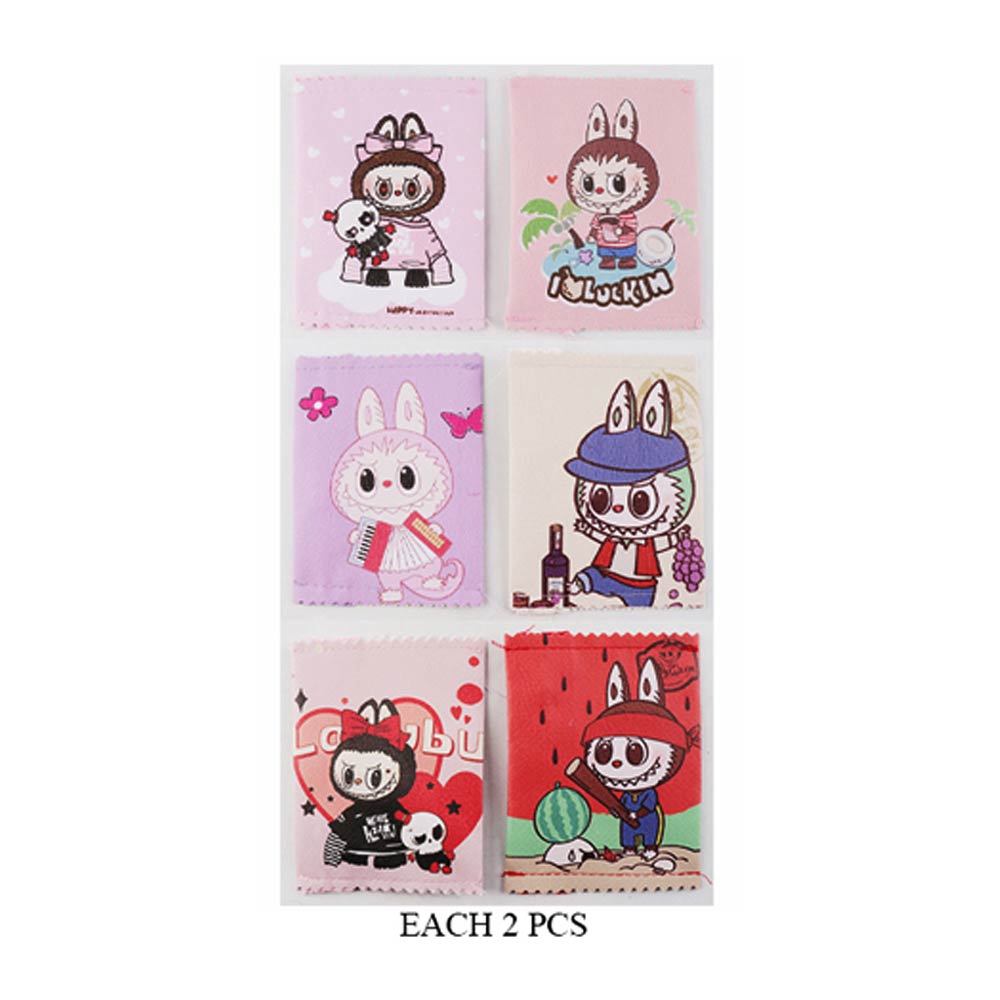 12PCS - Monster Bunny Character Mini Coin Pouch Keychain Bags