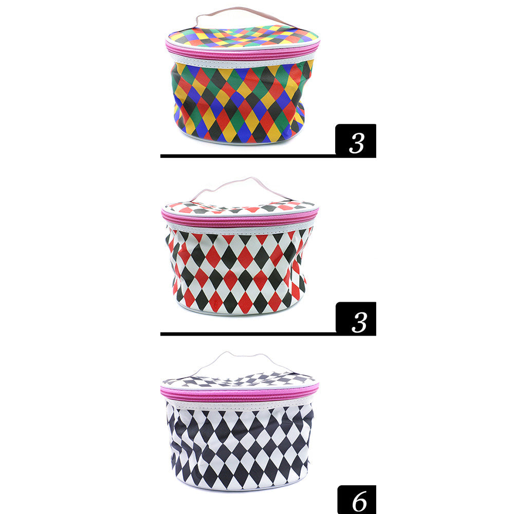 12PCS - Diamond Patterned Cosmetic Pouch Bags
