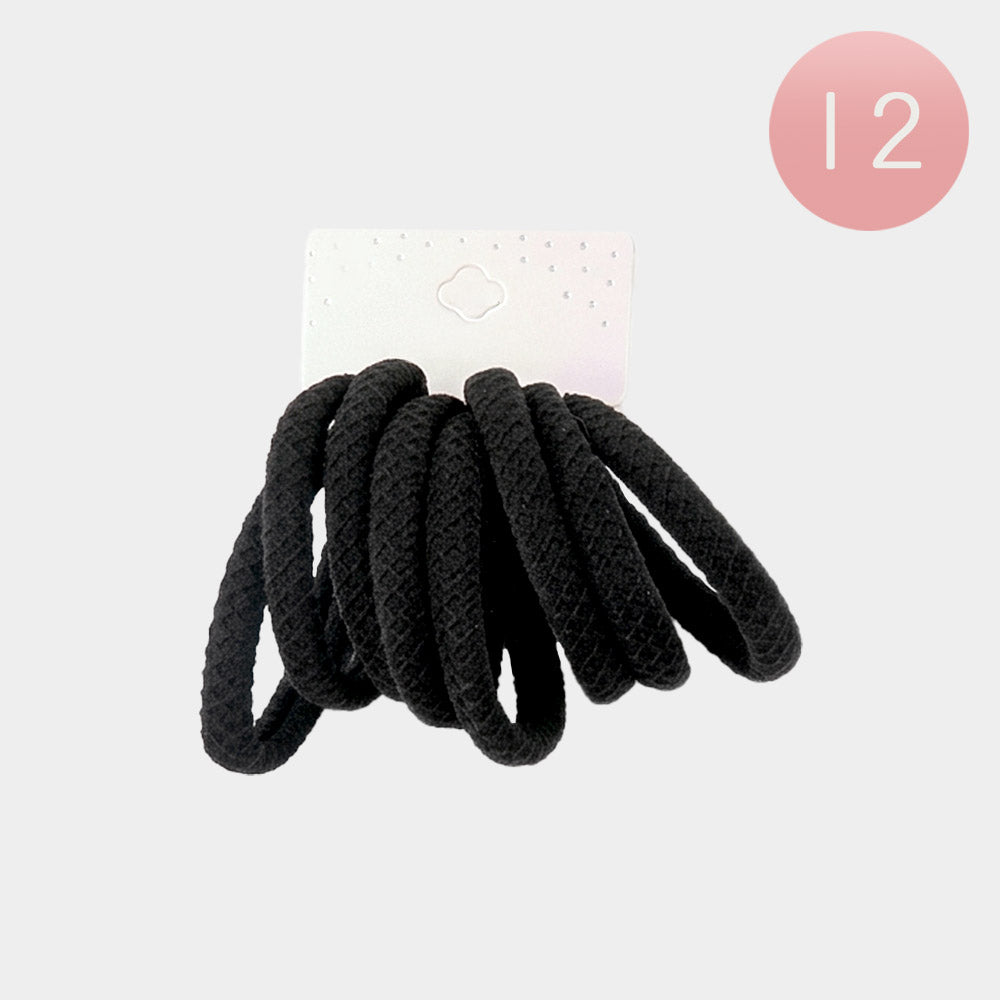 12 SET OF 8 - Classic Elastic Hairband Set