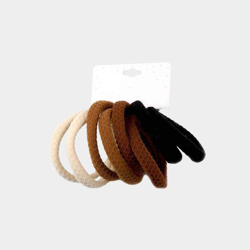 12 SET OF 8 - Classic Elastic Hairband Set