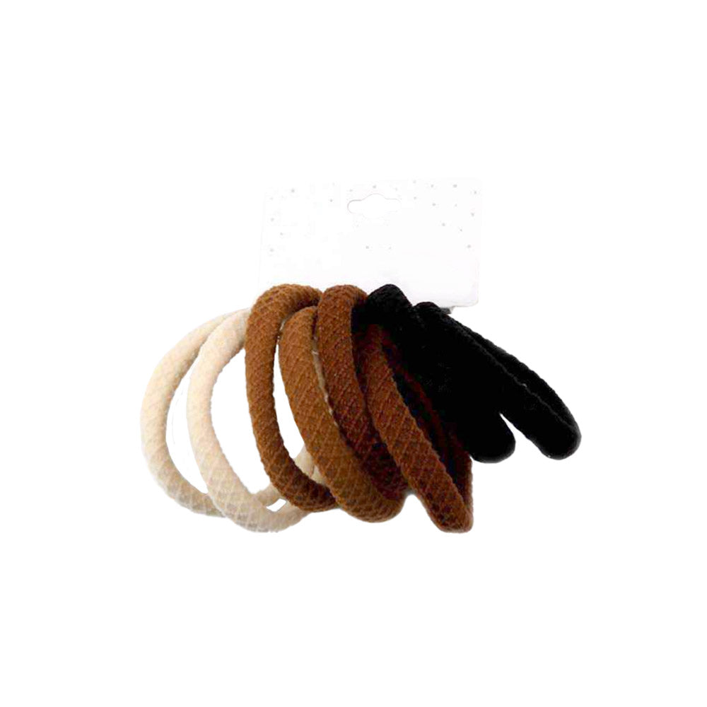 12 SET OF 8 - Classic Elastic Hairband Set